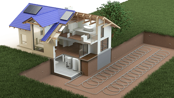 House with geothermal