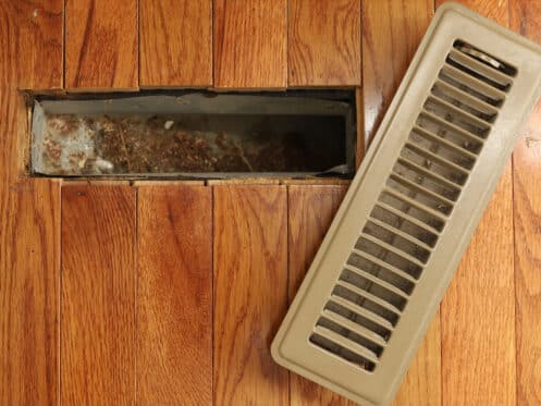 An open vent that needs cleaning in Henderson.